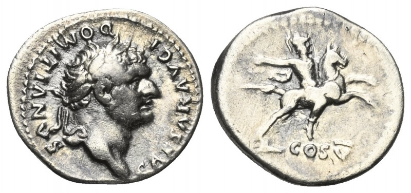 Domitianus (81 - 96 n. Chr.).

 Denar (Silber). 77 - 78 n. Chr. (unter Vespasi...