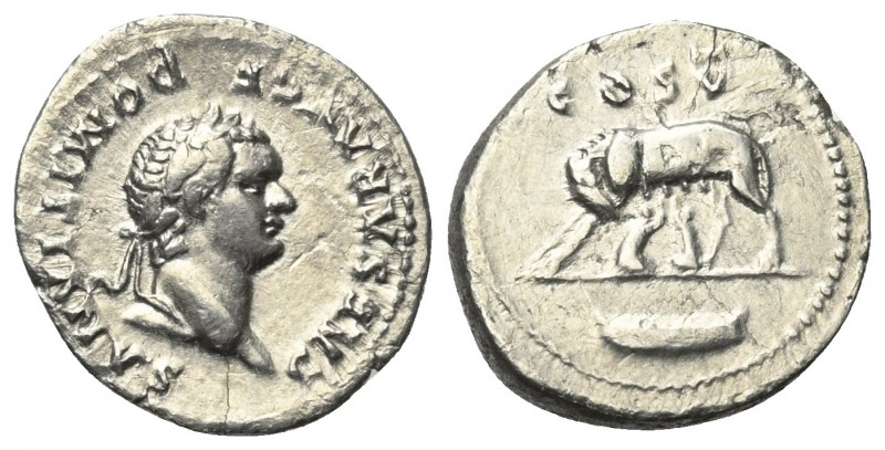 Domitianus (81 - 96 n. Chr.).

 Denar (Silber). 77 - 78 n. Chr. (unter Vespasi...