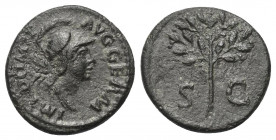 Domitianus (81 - 96 n. Chr.).

 Quadrans. 84 - 85 n. Chr. Rom.
Vs: IMP DOMIT AVG GERM. Drapierte Büste der Minerva mit korinthischem Helm rechts.
...