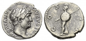 Hadrianus (117 - 138 n. Chr.).

 Denar (Silber). 125 - 128 n. Chr. Rom.
Vs: HADRIANVS AVGVSTVS. Kopf mit Lorbeerkranz rechts.
Rs: COS III. Minerva...