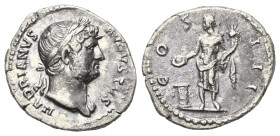 Hadrianus (117 - 138 n. Chr.).

 Denar (Silber). 125 - 128 n. Chr. Rom.
Vs: HADRIANVS AVGVSTVS. Büste mit Lorbeerkranz und Drapierung rechts.
Rs: ...