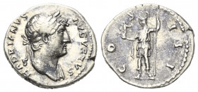 Hadrianus (117 - 138 n. Chr.).

 Denar (Silber). 125 - 128 n. Chr. Rom.
Vs: HADRIANVS AVGVSTVS. Büste mit Lorbeerkranz und Drapierung rechts.
Rs: ...
