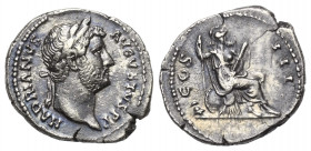 Hadrianus (117 - 138 n. Chr.).

 Denar (Silber). 134 - 138 n. Chr. Rom.
Vs: HADRIANVS AVGVSTVS P P. Büste mit Lorbeerkranz und Drapierung rechts.
...