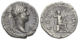 Hadrianus (117 - 138 n. Chr.).

 Denar (Silber). 134 - 138 n. Chr. Rom.
Vs: HADRIANVS AVGVSTVS P P. Büste mit Lorbeerkranz und Drapierung rechts.
...
