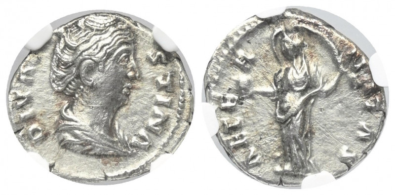 Faustina I. (gest. 141 n. Chr.).

 Denar (Silber). Nach 141 n. Chr. Rom.
Vs: ...