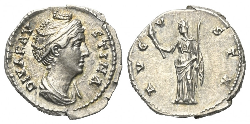 Faustina I. (gest. 141 n. Chr.). Diva Faustina I.

 Denar (Silber). Nach 141 n...