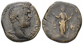 Clodius Albinus (195 - 197 n. Chr.).

 Sesterz. 193 n. Chr. als Caesar. Rom.
Vs: D CLOD SEPT ALBIN CAES. Kopf rechts.
Rs: FELICITAS COS II. Im Fel...
