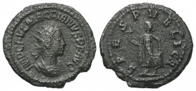 Macrianus (260 - 261 n. Chr.).

 Antoninian. 260 - 261 n. Chr. Samostata.
Vs: IMP C FVL MACRIANVS P F AVG. Büste mit Strahlenkrone und Panzer recht...
