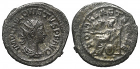 Quietus (260 - 261 n. Chr.).

 Antoninian. 260 - 261 n. Chr. Antiochia.
Vs: IMP C FVL QVIETVS P F AVG. Büste mit Strahlenkrone und Paludament recht...