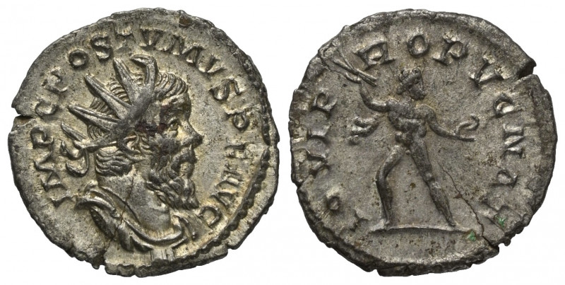 Postumus (260 - 269 n. Chr.).

 Antoninian (Silber). 262 n. Chr. Trier.
Vs: I...