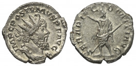 Postumus (260 - 269 n. Chr.).

 Antoninian (Silber). 266 - 267 n. Chr. Köln.
Vs: IMP C POSTVMVS P F AVG. Büste mit Strahlenkrone, Paludament und Pa...