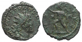Victorinus (269 - 271 n. Chr.).

 Antoninian. 269 - 271 n. Chr. Köln.
Vs: IMP C VICTORINVS P F AVG. Büste mit Strahlenkrone, Panzer und Drapierung ...