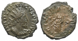 Tetricus I. (271 - 274 n. Chr.).

 Antoninian. 271 - 274 n. Chr. Köln oder Treveri.
Vs: IMP TETRICVS P F AVG. Büste mit Strahlenkrone und Panzer re...