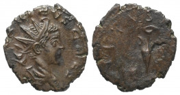 Tetricus II. (272 - 274 n. Chr.).

 Antoninian. 272 - 273 n. Chr. Trier.
Vs: [C P E] TETRICVS CAES. Büste mit Strahlenkrone und Drapierung rechts....