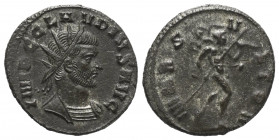 Claudius II. Gothicus (268 - 270 n. Chr.).

 Antoninian (Billon). 268 - 269 n. Chr. Rom.
Vs: IMP C CLAVDIVS AVG. Büste mit Strahlenkrone und Panzer...