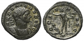 Aurelianus (270 - 275 n. Chr.).

 Antoninian. 274 n. Chr. Siscia.
Vs: AVRELIANVS AVG. Büste mit Strahlenkrone und Panzer rechts.
Rs: ORIENS AVG / ...