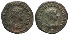 Vabalathus (272 n. Chr.).

 Antoninian. 270 - 272 n. Chr. Antiochia.
Vs: VABALATHVS V C R IM D R. Büste des Vabalathus mit Lorbeerkranz, Diadem, Pa...