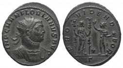 Florianus (276 n. Chr.).

 Antoninian. 276 n. Chr. Serdica.
Vs: IMP C M AN FLORIANVS AVG. Büste mit Strahlenkrone und Panzer rechts.
Rs: PROVIDEN ...