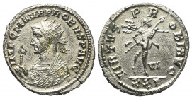 Probus (276 - 282 n. Chr.).

 Antoninian (Silber). 276 - 282 n. Chr. Siscia.
Vs: IMP C M AVR PROBVS P AVG. Büste mit Strahlenkrone, Adlerszepter un...