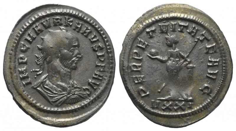 Carus (282 - 283 n. Chr.).

 Antoninian. 282 - 283 n. Chr. Ticinum.
Vs: IMP C...