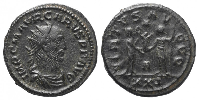 Carus (282 - 283 n. Chr.).

 Antoninian. 283 n. Chr. Siscia.
Vs: IMP C M AVR ...