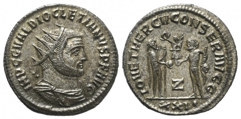 Diocletianus (284 - 305 n. Chr.).

 Antoninian. 285 n. Chr. Antiochia.
Vs: IM...