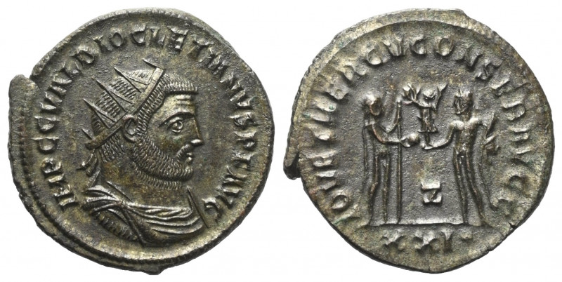 Diocletianus (284 - 305 n. Chr.).

 Antoninian (Billon). 293 n. Chr. Antiochia...