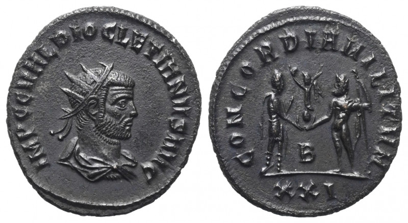 Diocletianus (284 - 305 n. Chr.).

 Antoninian. 293 - 295 n. Chr. Siscia.
Vs:...
