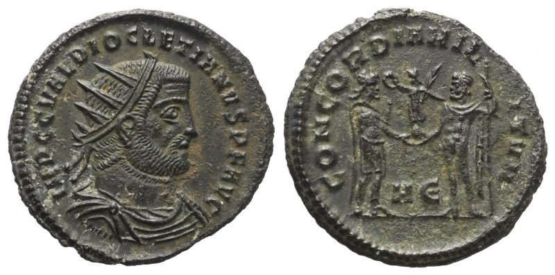 Diocletianus (284 - 305 n. Chr.).

 Antoninian. 295 - 296 n. Chr. Heraclea.
V...
