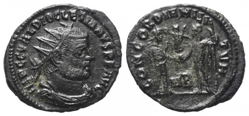 Diocletianus (284 - 305 n. Chr.).

 Antoninian. 295 - 296 n. Chr. Heraclea.
V...