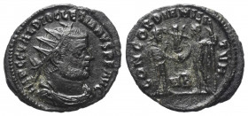 Diocletianus (284 - 305 n. Chr.).

 Antoninian. 295 - 296 n. Chr. Heraclea.
Vs: IMP C C VAL DIOCLETIANVS P F AVG. Büste mit Strahlenkrone, Paludame...