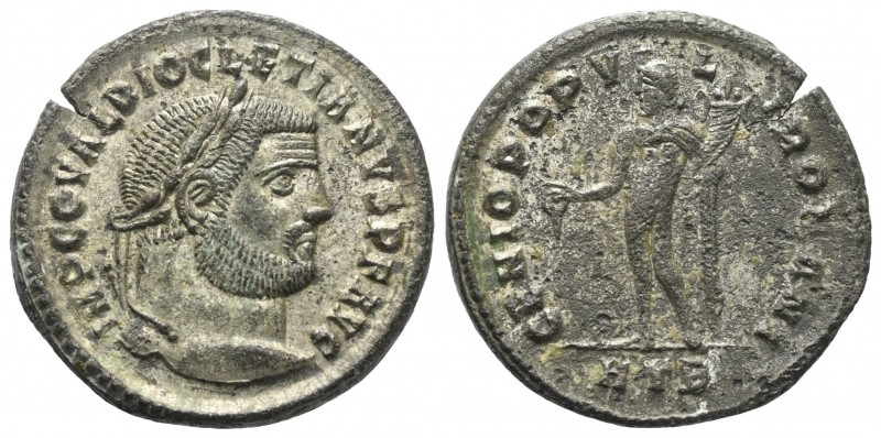 Diocletianus (284 - 305 n. Chr.).

 Follis. 296 - 297 n. Chr. Heraclea.
Vs: I...