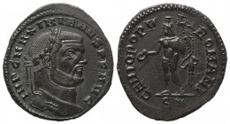 Maximianus I. Herculius (285 - 310 n. Chr.).

 Follis. 299 n. Chr. Rom.
Vs: IMP C MAXIMIANVS P F AVG. Kopf mit Lorbeerkranz rechts.
Rs: GENIO POPV...