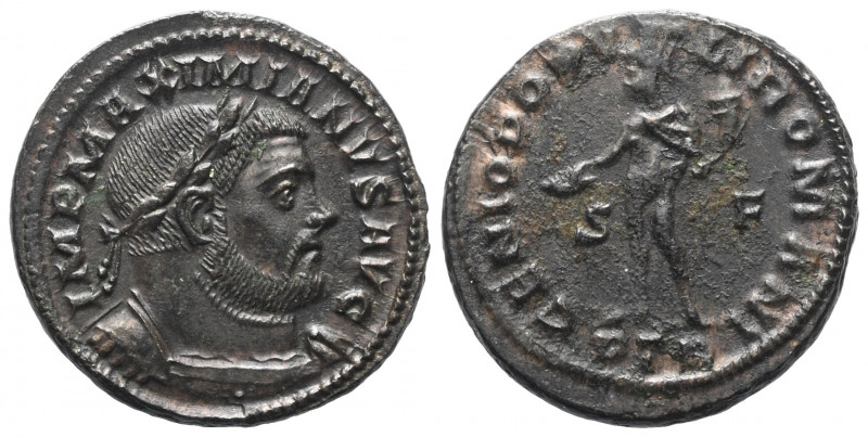 Maximianus I. Herculius (285 - 310 n. Chr.).

 Follis. 303 - 305 n. Chr. Treve...