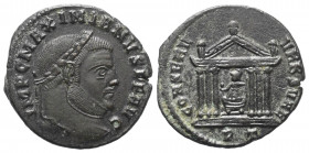 Maximianus I. Herculius (285 - 310 n. Chr.).

 Follis. 307 - 308 n. Chr. Ticinum.
Vs: IIMP C MAXIMIANVS P F AVG. Kopf mit Lorbeerkranz rechts.
Rs:...