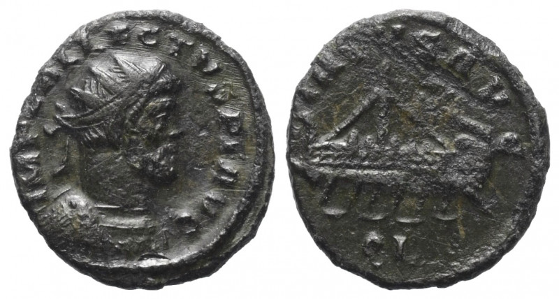 Allectus (293 - 296 n. Chr.).

 Quinarius (Kupfer). London.
Vs: IMP C ALLECTV...