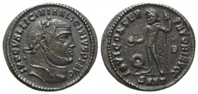 Licinius I. (308 - 324 n. Chr.).

 Follis. 311 - 313 n. Chr. Heraclea.
Vs: IMP C VAL LICINIAN LICINIVS P F AVG. Kopf mit Lorbeerkranz rechts.
Rs: ...