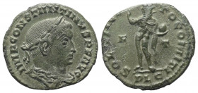 Constantinus I. (307 - 337 n. Chr.).

 Follis. 309 - 310 n. Chr. Lugdunum.
Vs: IMP CONSTANTINVS P F AVG. Drapierte Büste mit Lorbeerkranz rechts.
...
