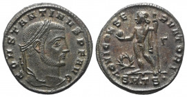 Constantinus I. (307 - 337 n. Chr.).

 Follis. Ca. 312 n. Chr. Thessalonica.
Vs: CONSTANTINVS P F AVG. Kopf mit Lorbeerkranz rechts.
Rs: IOVI CONS...