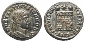 Constantinus I. (307 - 337 n. Chr.).

 Follis. 326 - 327 n. Chr. Siscia.
Vs: CONSTANTINVS IVN NOB C. Kopf mit Lorbeerkranz rechts.
Rs: PROVIDENTIA...