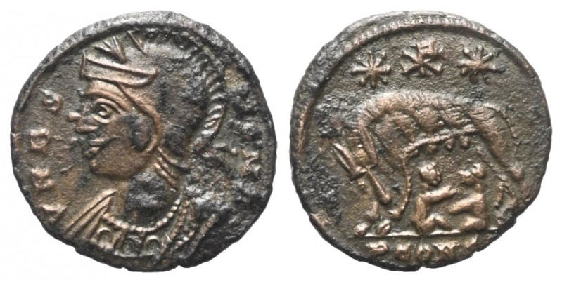 Constantinus I. (307 - 337 n. Chr.). Urbs Roma - Prägungen.

 Follis. Ca. 334 ...