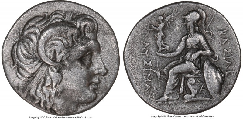 THRACIAN KINGDOM. Lysimachus (305-281 BC). AR drachm (18mm, 5h). NGC Choice VF. ...