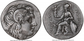 THRACIAN KINGDOM. Lysimachus (305-281 BC). AR drachm (18mm, 5h). NGC Choice VF. Ephesus, ca. 294-287 BC. Diademed head of deified Alexander III right,...