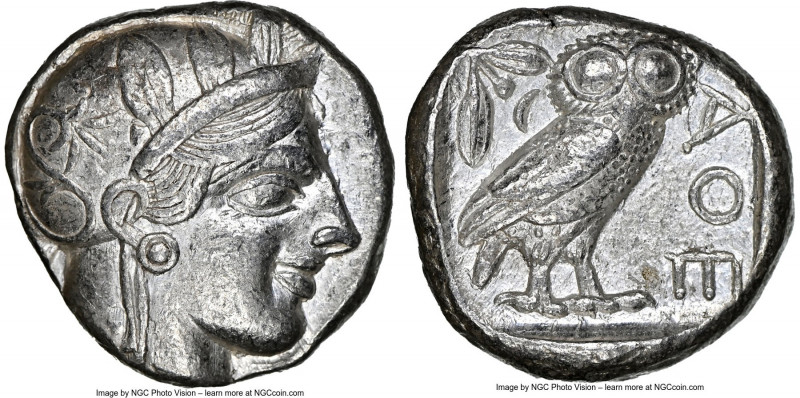 ATTICA. Athens. Ca. 440-404 BC. AR tetradrachm (22mm, 17.18 gm, 4h). NGC Choice ...