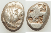 CARIA. Mylasa (?). Ca. 520-490 BC. AR stater (22mm, 10.82 gm). VF. Uncertain mint. Forepart of lion right / Quadripartite incuse square. SNG Kayhan 93...
