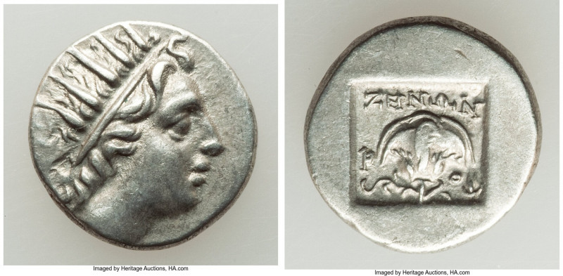 CARIAN ISLANDS. Rhodes. Ca. 88-84 BC. AR drachm (14mm, 2.48 gm, 11h). Choice VF....