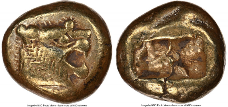 LYDIAN KINGDOM. Alyattes or Walwet (ca. 610-546 BC). EL third-stater (12mm, 4.75...