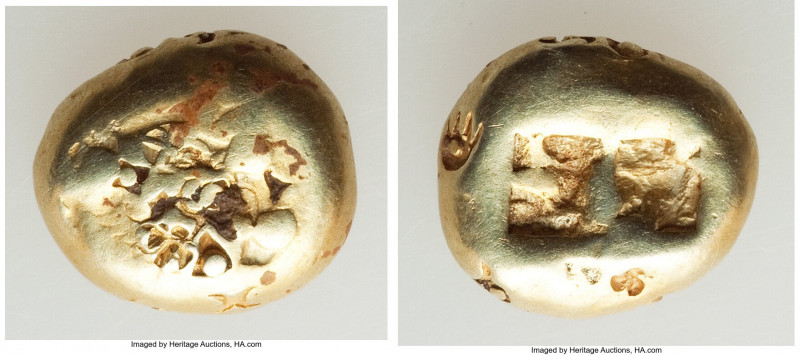 LYDIAN KINGDOM. Alyattes or Walwet (ca. 610-546 BC). EL sixth-stater or hecte (1...