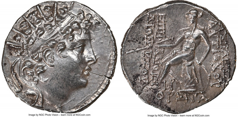 SELEUCID KINGDOM. Antiochus VI Dionysus (144-142 BC). AR drachm (18mm, 4.14 gm, ...