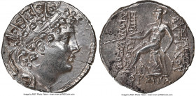 SELEUCID KINGDOM. Antiochus VI Dionysus (144-142 BC). AR drachm (18mm, 4.14 gm, 1h). NGC MS 4/5 - 4/5. Antioch on the Orontes, dated Seleucid Era 170 ...